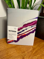 Pink and Purple Soft Touch Cover Spiral Journal -  8"x10"