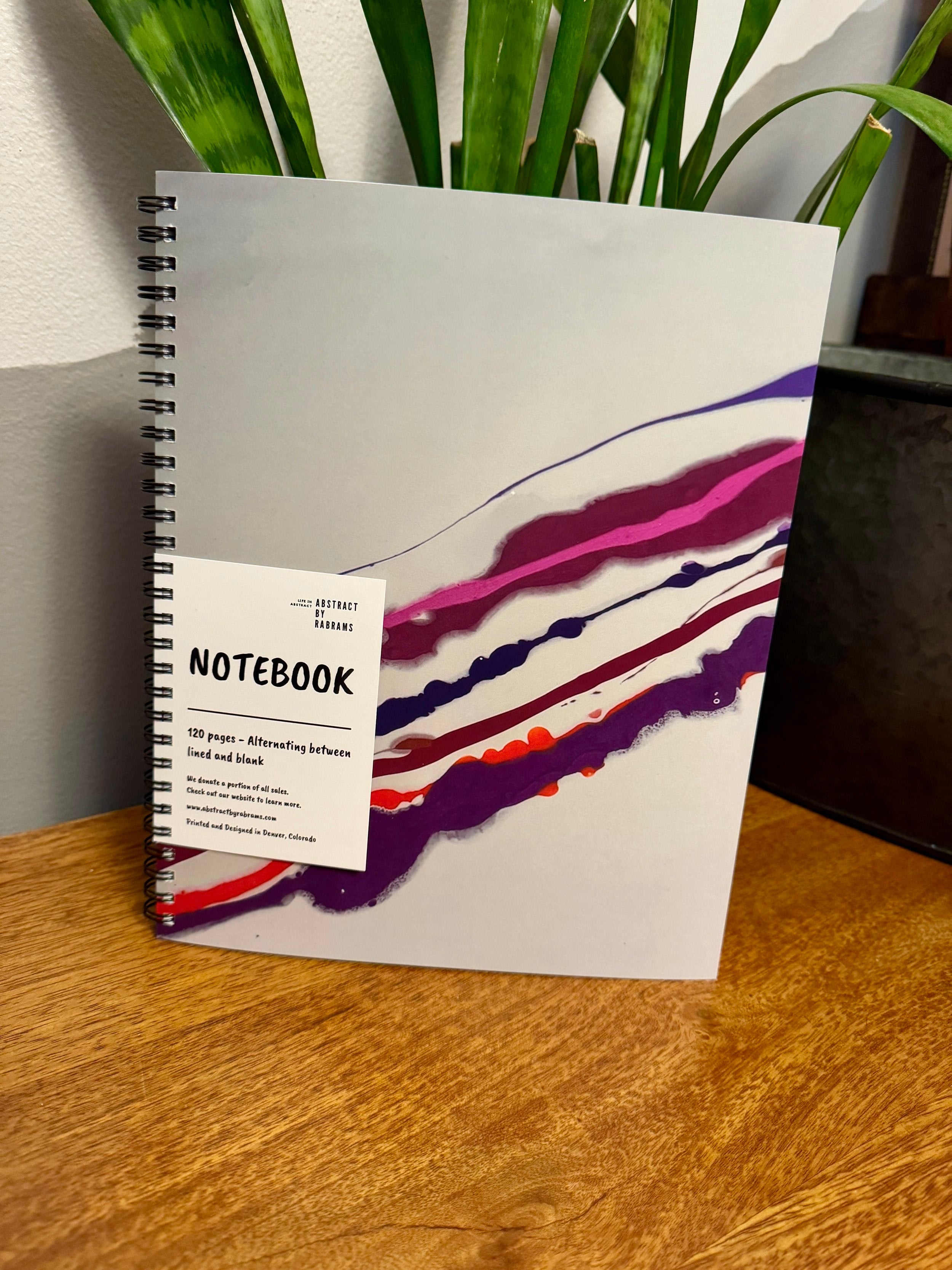 Pink and Purple Soft Touch Cover Spiral Journal -  8"x10"