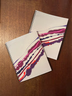 Pink and Purple Soft Touch Cover Spiral Journal -  8"x10"