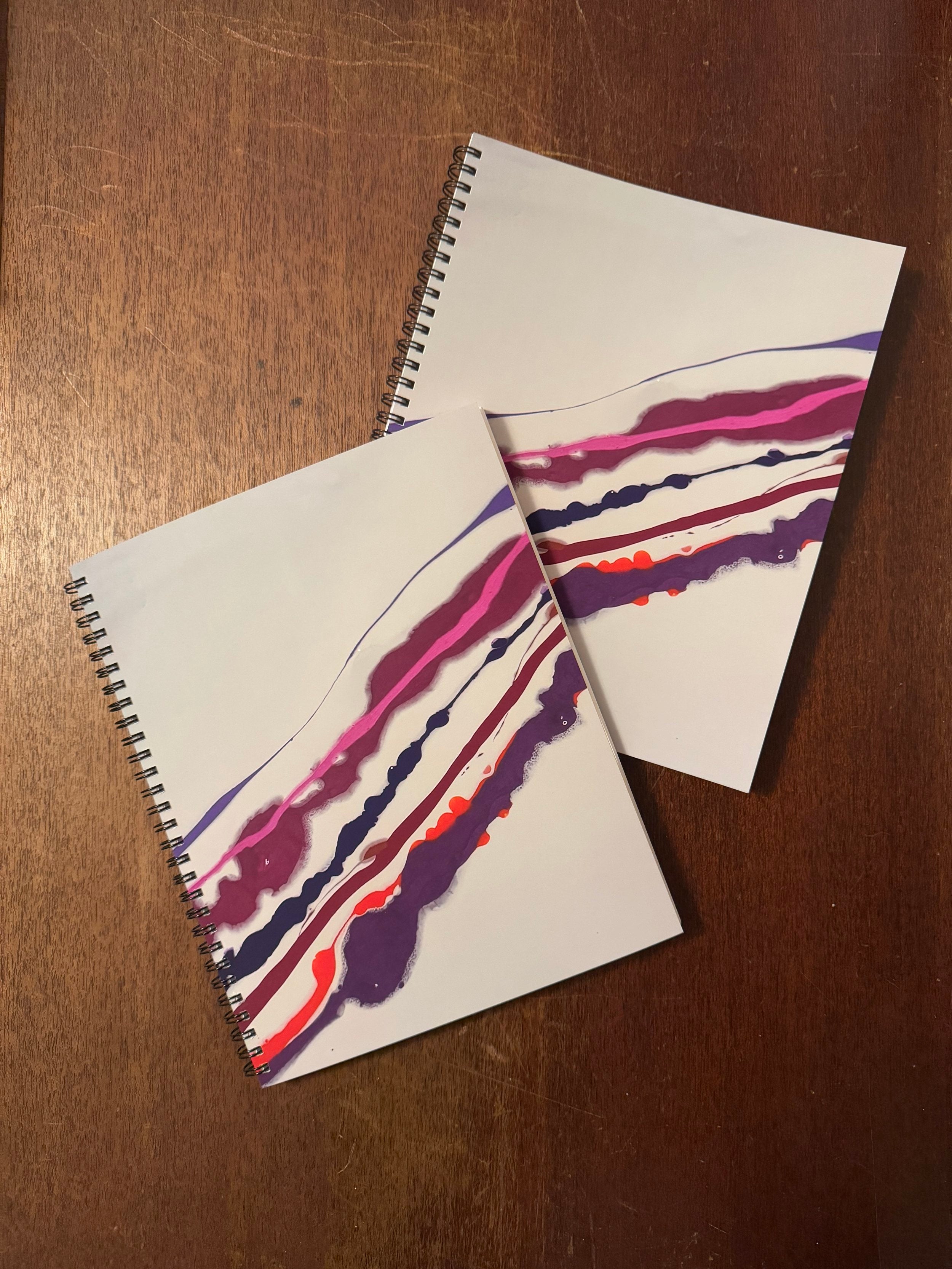 Pink and Purple Soft Touch Cover Spiral Journal -  8"x10"