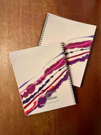 Pink and Purple Soft Touch Cover Spiral Journal -  8"x10"