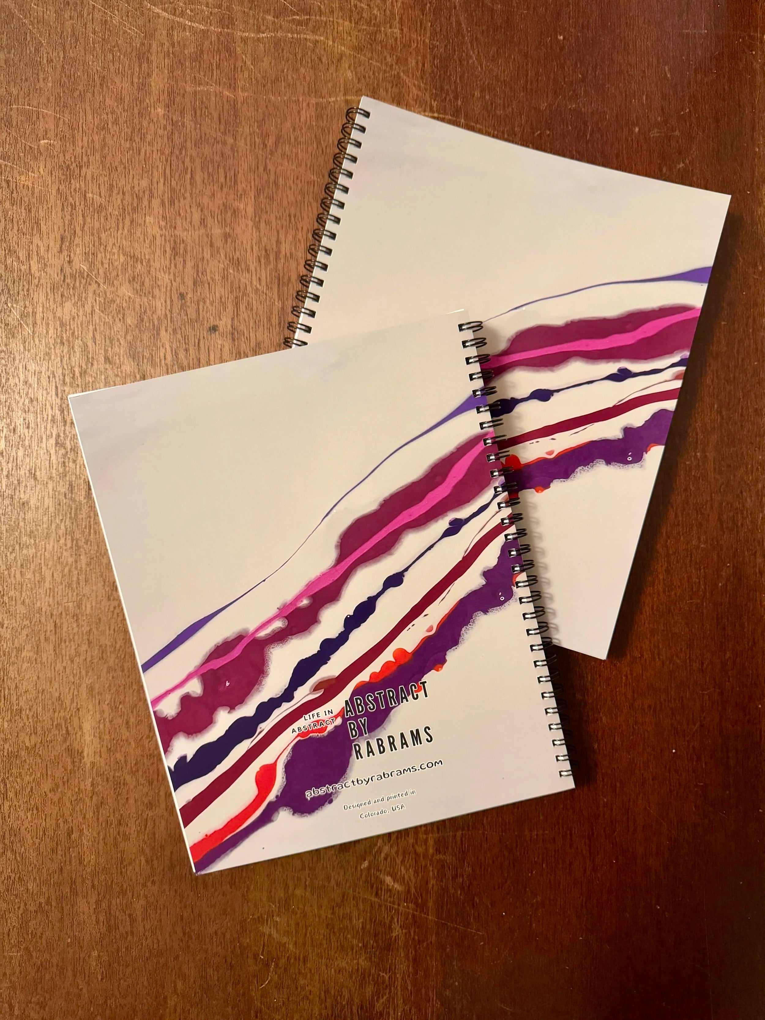Pink and Purple Soft Touch Cover Spiral Journal -  8"x10"