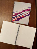 Pink and Purple Soft Touch Cover Spiral Journal -  8"x10"