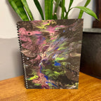 Purple, Blue, Green - Peacock - Soft Touch Cover Spiral Journal -  8"x10"