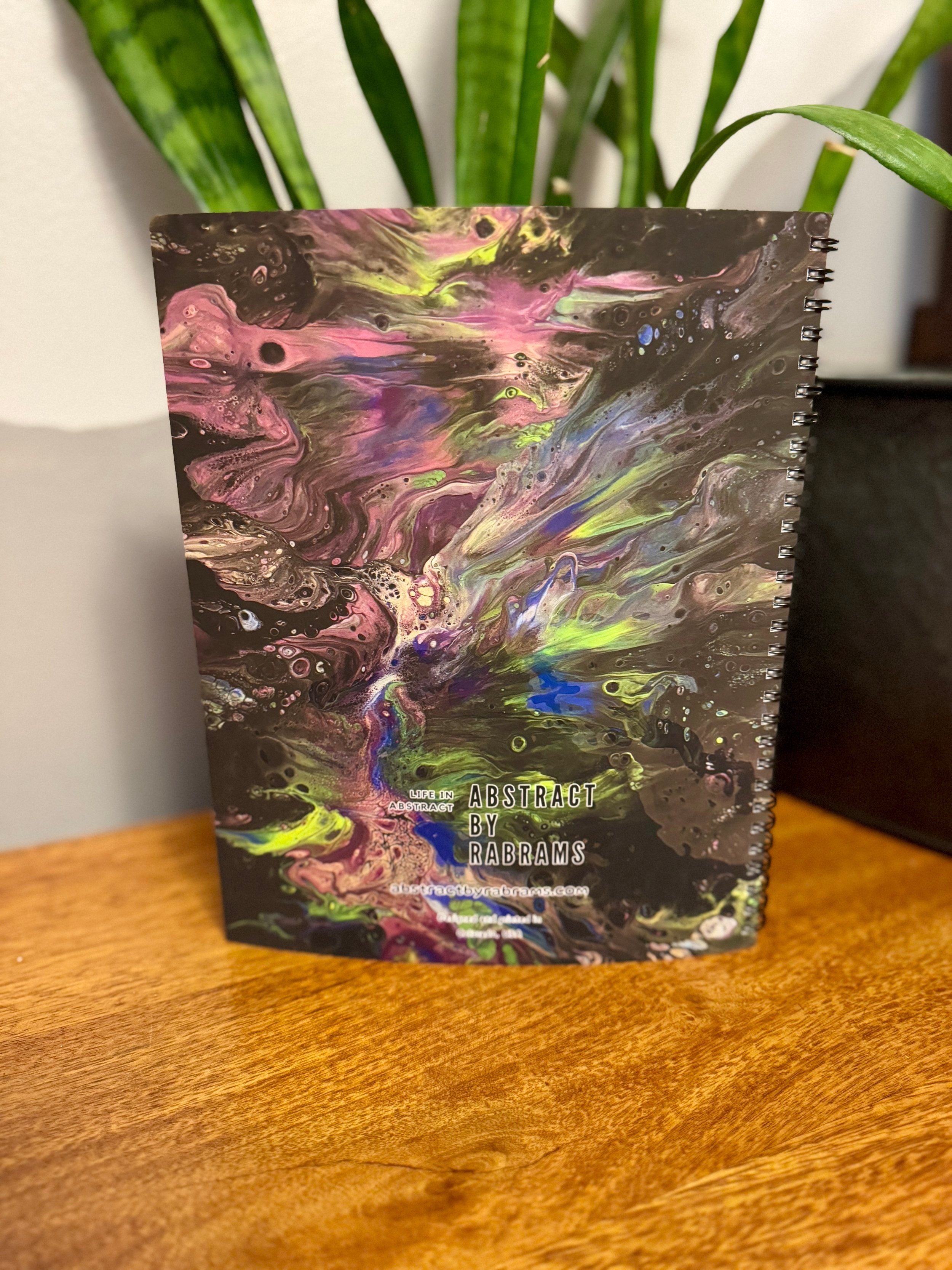 Purple, Blue, Green - Peacock - Soft Touch Cover Spiral Journal -  8"x10"