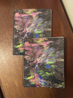 Purple, Blue, Green - Peacock - Soft Touch Cover Spiral Journal -  8"x10"
