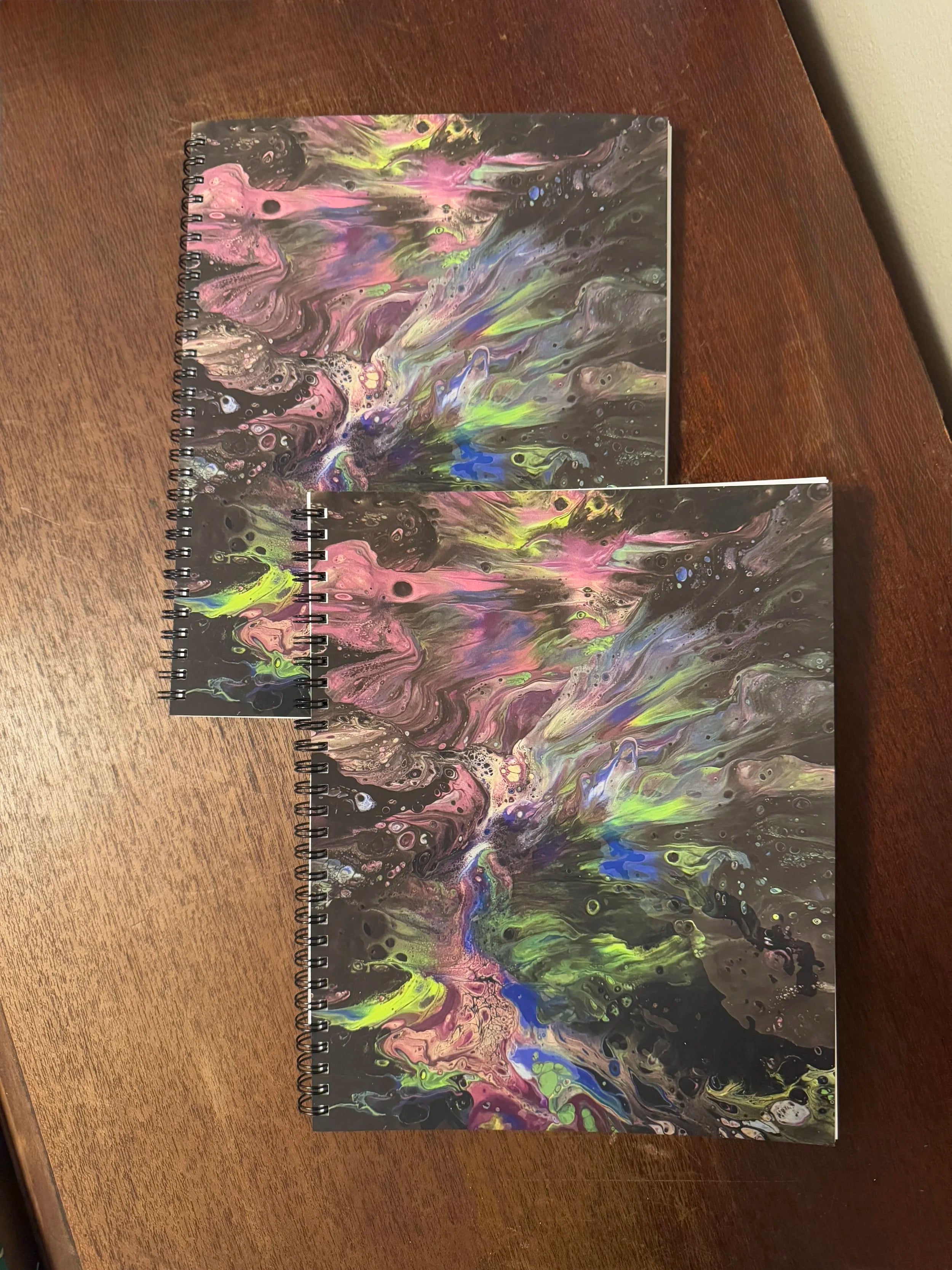 Purple, Blue, Green - Peacock - Soft Touch Cover Spiral Journal -  8"x10"