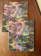 Purple, Blue, Green - Peacock - Soft Touch Cover Spiral Journal -  8"x10"