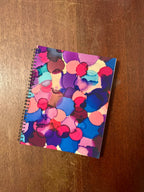 Blue, Pink, Purple Dots Soft Touch Cover Spiral Journal -  8"x10"