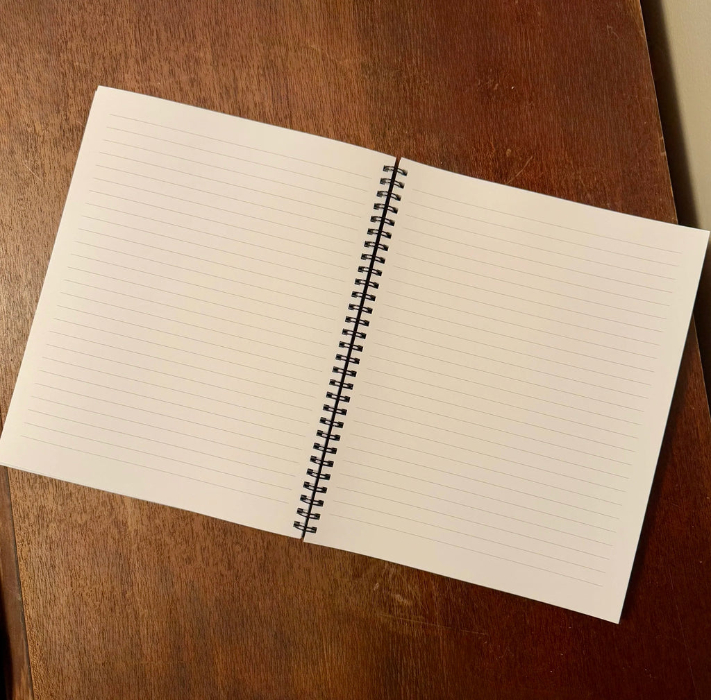 Purple and Yellow Soft Touch Cover Spiral Journal -  8"x10" - Nonbinary