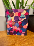 Blue, Pink, Purple Dots Soft Touch Cover Spiral Journal -  8"x10"