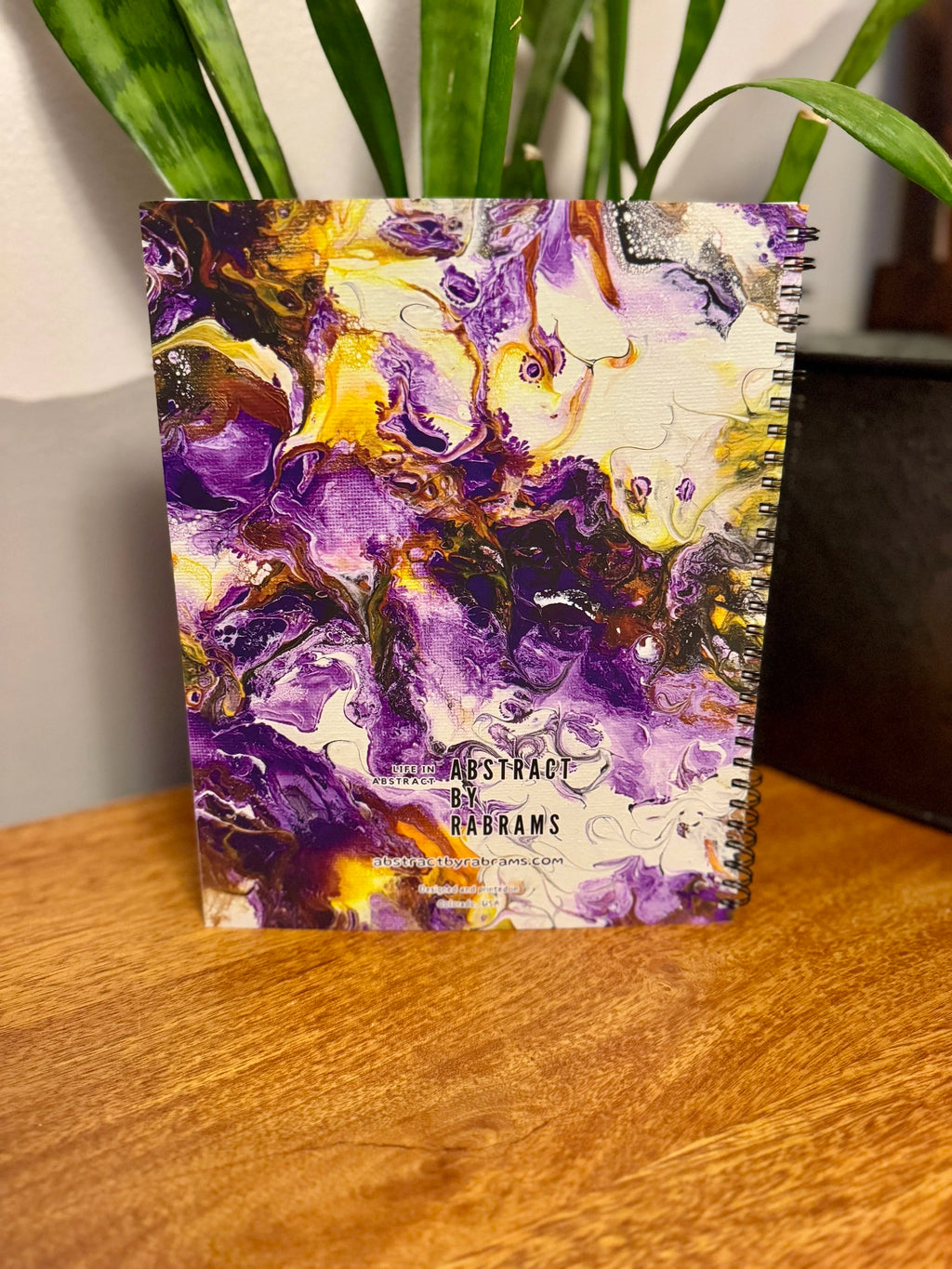 Purple and Yellow Soft Touch Cover Spiral Journal -  8"x10" - Nonbinary