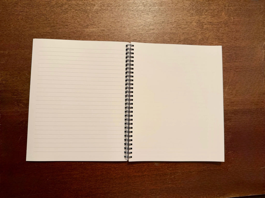 Blue, Pink, Purple Dots Soft Touch Cover Spiral Journal -  8"x10"