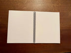 Blue and Pink Soft Touch Cover Spiral Journal -  8"x10"  - Trans Pride
