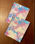 Blue and Pink Soft Touch Cover Spiral Journal -  8"x10"  - Trans Pride