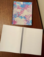 Blue and Pink Soft Touch Cover Spiral Journal -  8"x10"  - Trans Pride