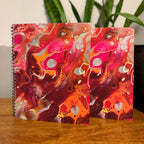 Orange and Pink Soft Touch Cover Spiral Journal -  8"x10"