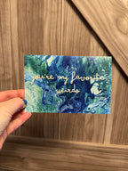 Blue and Green You're My Favorite Weirdo Greeting Card - 100% PCW Paper