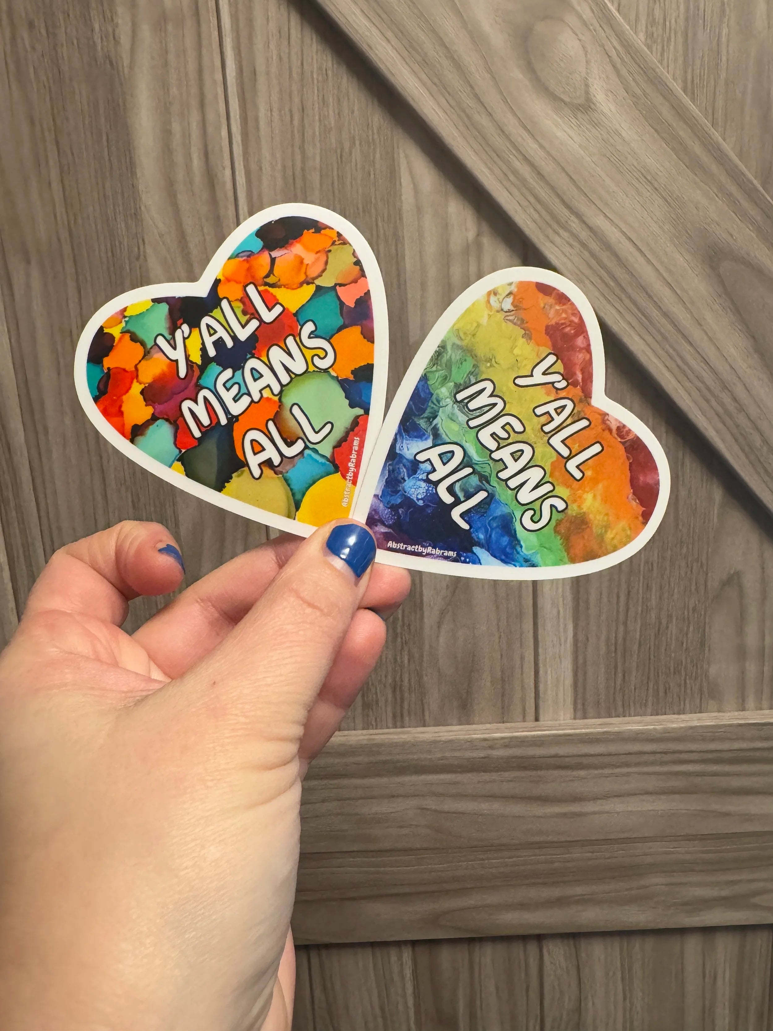 Y'all Means All Rainbow Vinyl Sticker