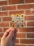 Unhinged Plant Era Clear Vinyl Sticker - 3" - Hand Drawn Hand Lettering - Clear Background