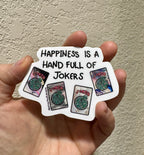 Happiness is a Hand Full of Jokers Mahjong Vinyl Sticker