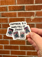 Happiness is a Hand Full of Jokers Mahjong Vinyl Sticker