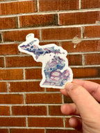 Michigan State Shape Sticker - 3" Rainbow - Trans Pride - Vinyl - Matte - LGBTQ