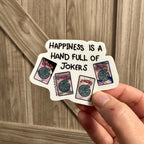 Happiness is a Hand Full of Jokers Mahjong Vinyl Sticker