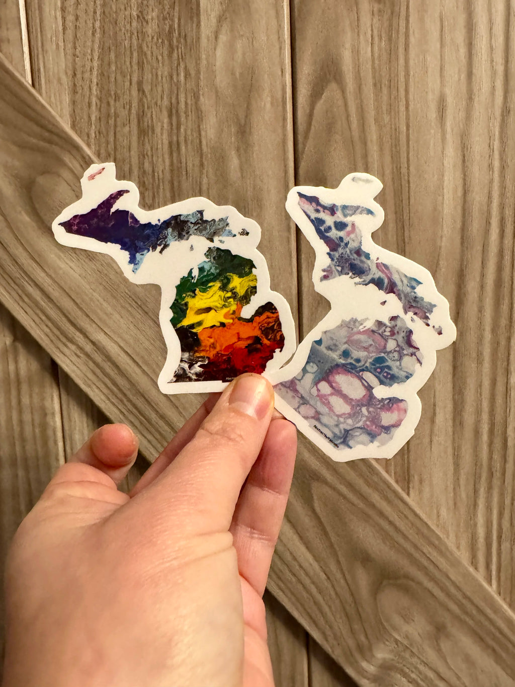 Michigan State Shape Sticker - 3" Rainbow - Trans Pride - Vinyl - Matte - LGBTQ