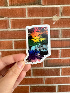 Indiana State Sticker - Vinyl - Waterproof - LGBTQ - Trans