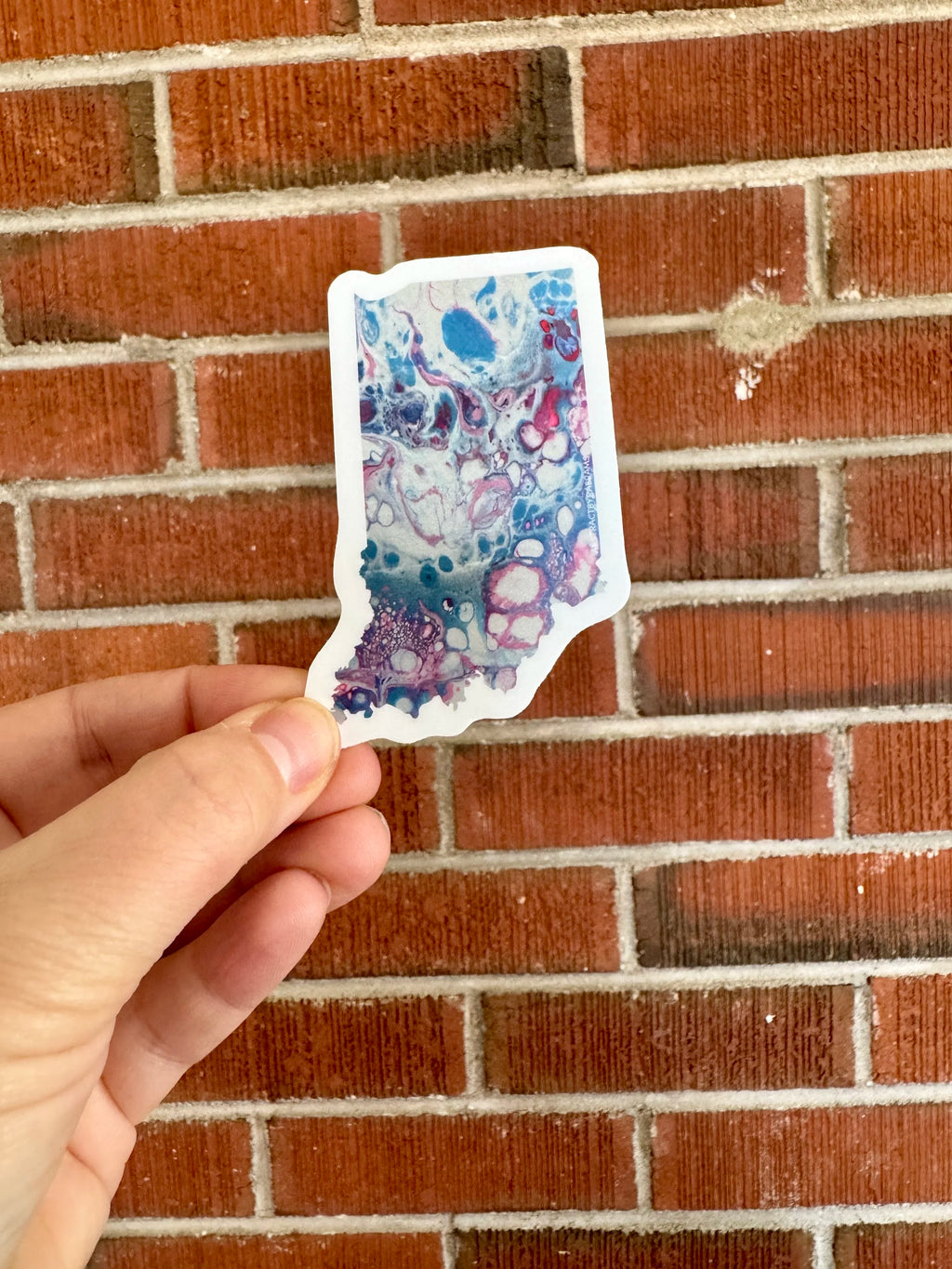 Indiana State Sticker - Vinyl - Waterproof - LGBTQ - Trans