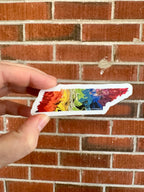Tennessee State Sticker - Trans Pride - Rainbow - LGBTQ