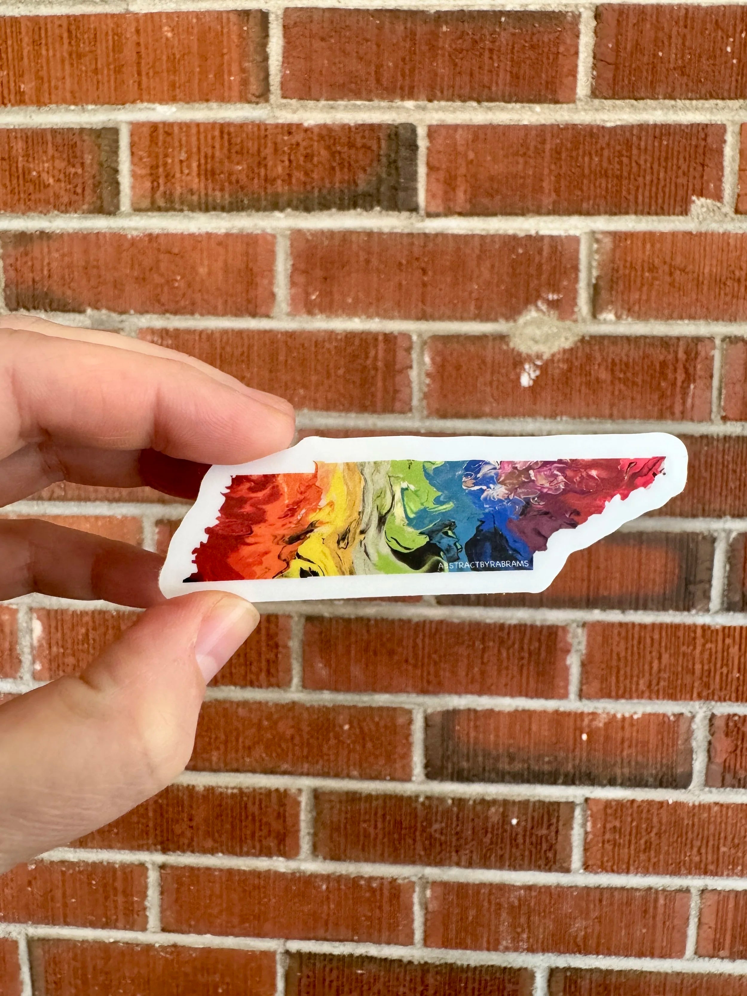Tennessee State Sticker - Trans Pride - Rainbow - LGBTQ
