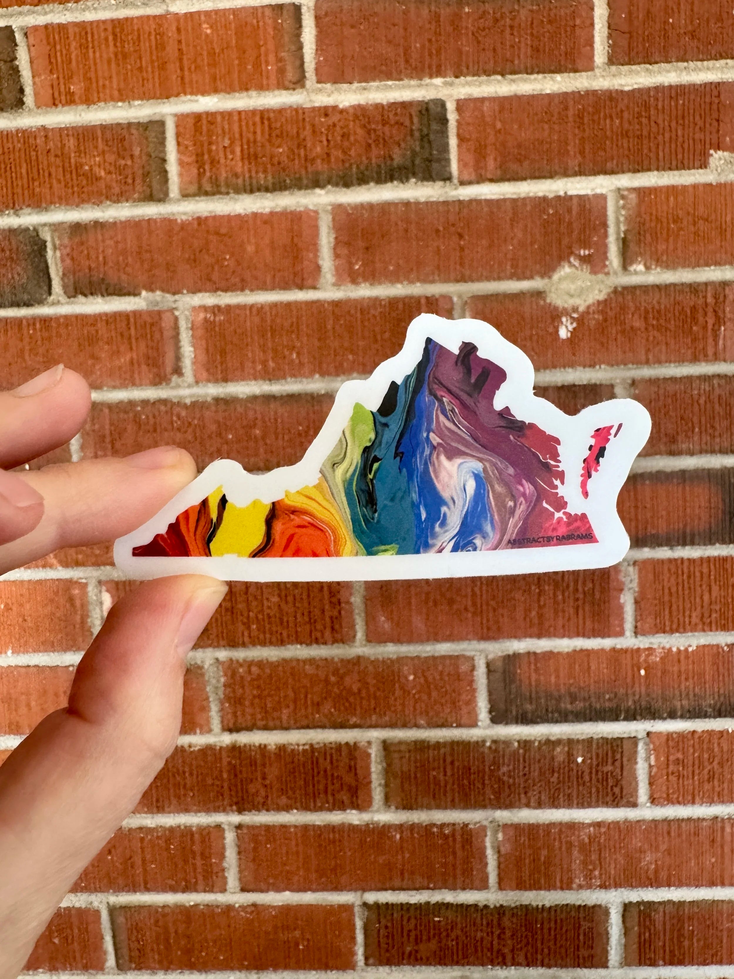Virginia Sticker - Trans - Rainbow - LGBTQ