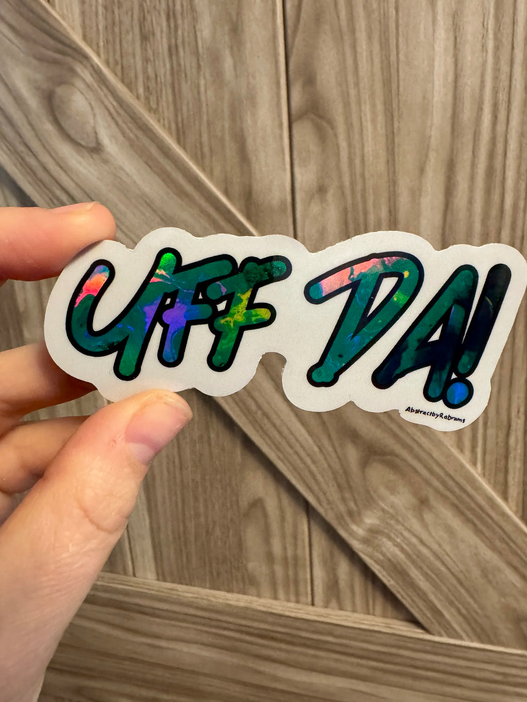 Holographic Uff Da Glossy Sticker - Minnesota