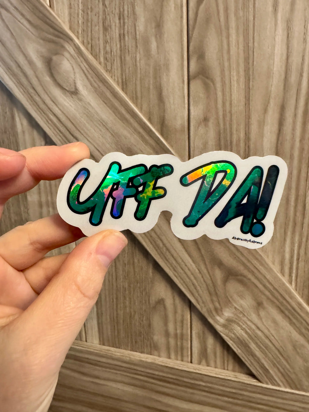 Holographic Uff Da Glossy Sticker - Minnesota