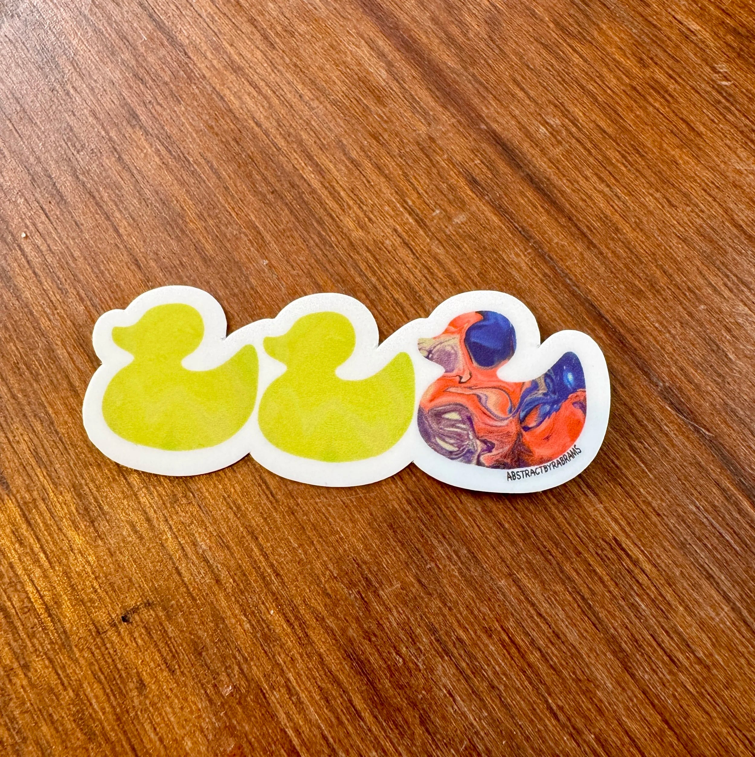 Duck Duck Bi Duck Sticker - Duck Duck Gray Duck - Duck Duck Pride Duck - Bi Pride Bisexual Pride - 3.5"x1.5"