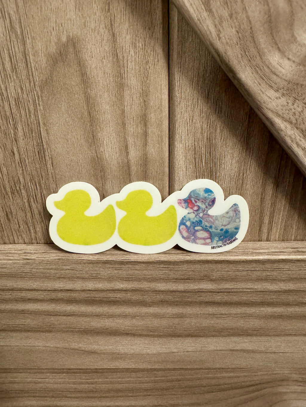 Duck Duck Trans Duck Sticker - Duck Duck Gray Duck - Duck Duck Pride Duck - 3.5"x1.5"