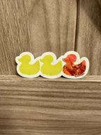 Duck Duck Lesbian Duck Sticker - Duck Duck Gray Duck - Duck Duck Pride Duck - Lesbian Pride - 3.5"x1.5"