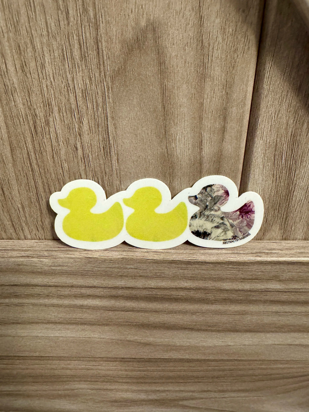 Duck Duck Asexual Duck Sticker - Duck Duck Gray Duck - Duck Duck Pride Duck - Asexual Pride - 3.5"x1.5"