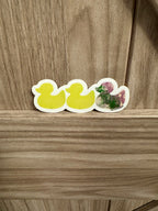 Duck Duck Genderqueer Duck Sticker - Duck Duck Gray Duck - Duck Duck Pride Duck - Genderqueer Pride - 3.5"x1.5"