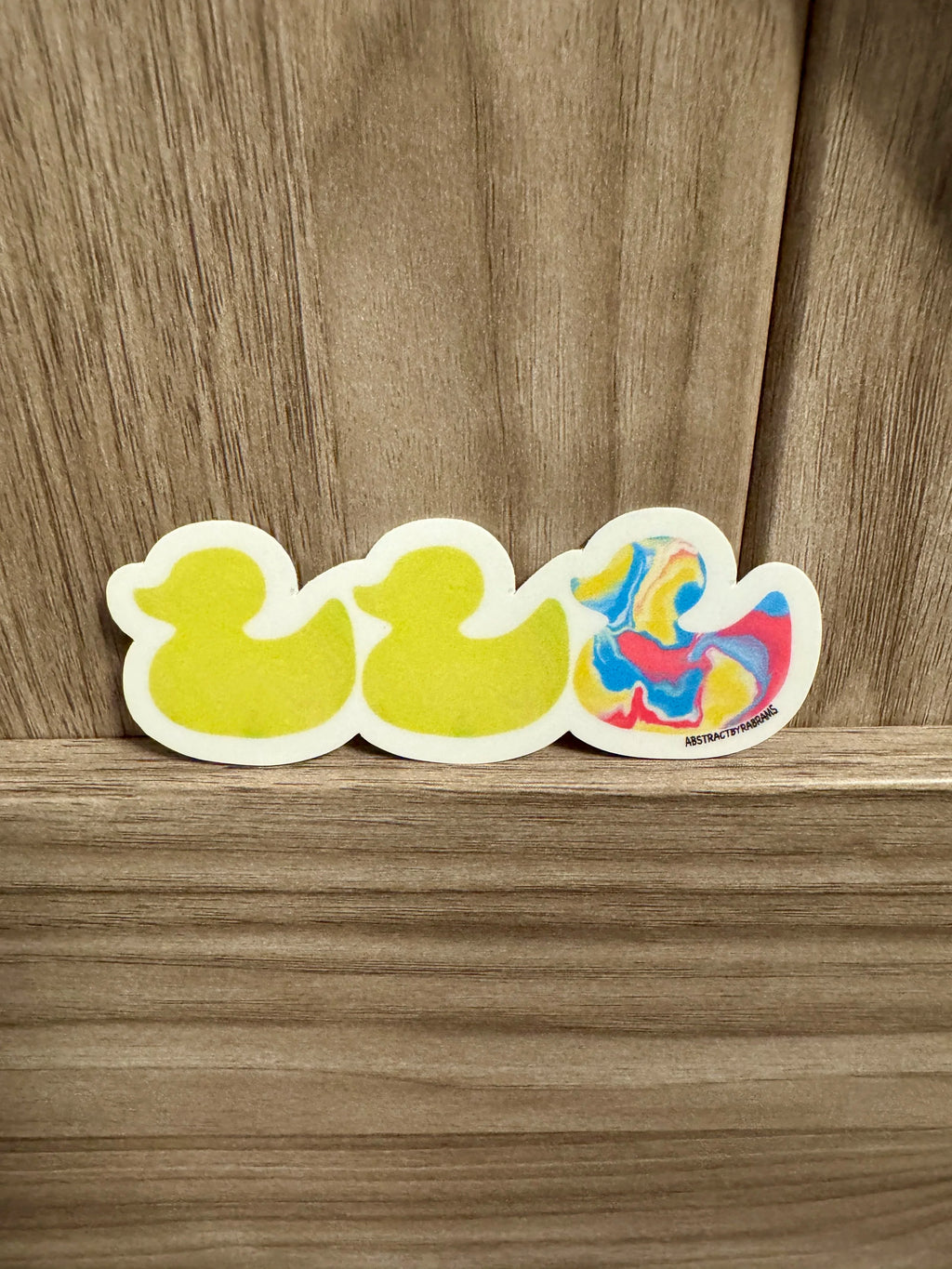Duck Duck Pansexual Duck Sticker - Duck Duck Gray Duck - Duck Duck Pride Duck - Pansexual Pride - 3.5"x1.5"