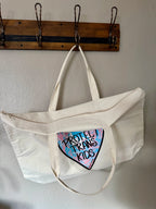Protect Trans Kids Tote Bag XL Tote Bag with Zipper