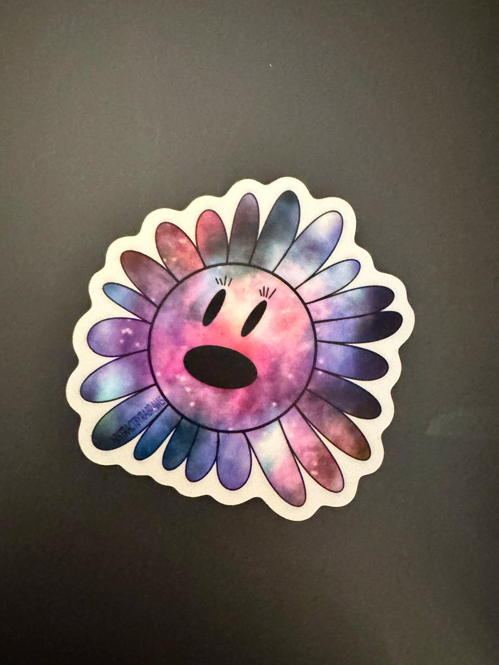 Cosmic Daisy Hand Drawn Space Flower Sticker