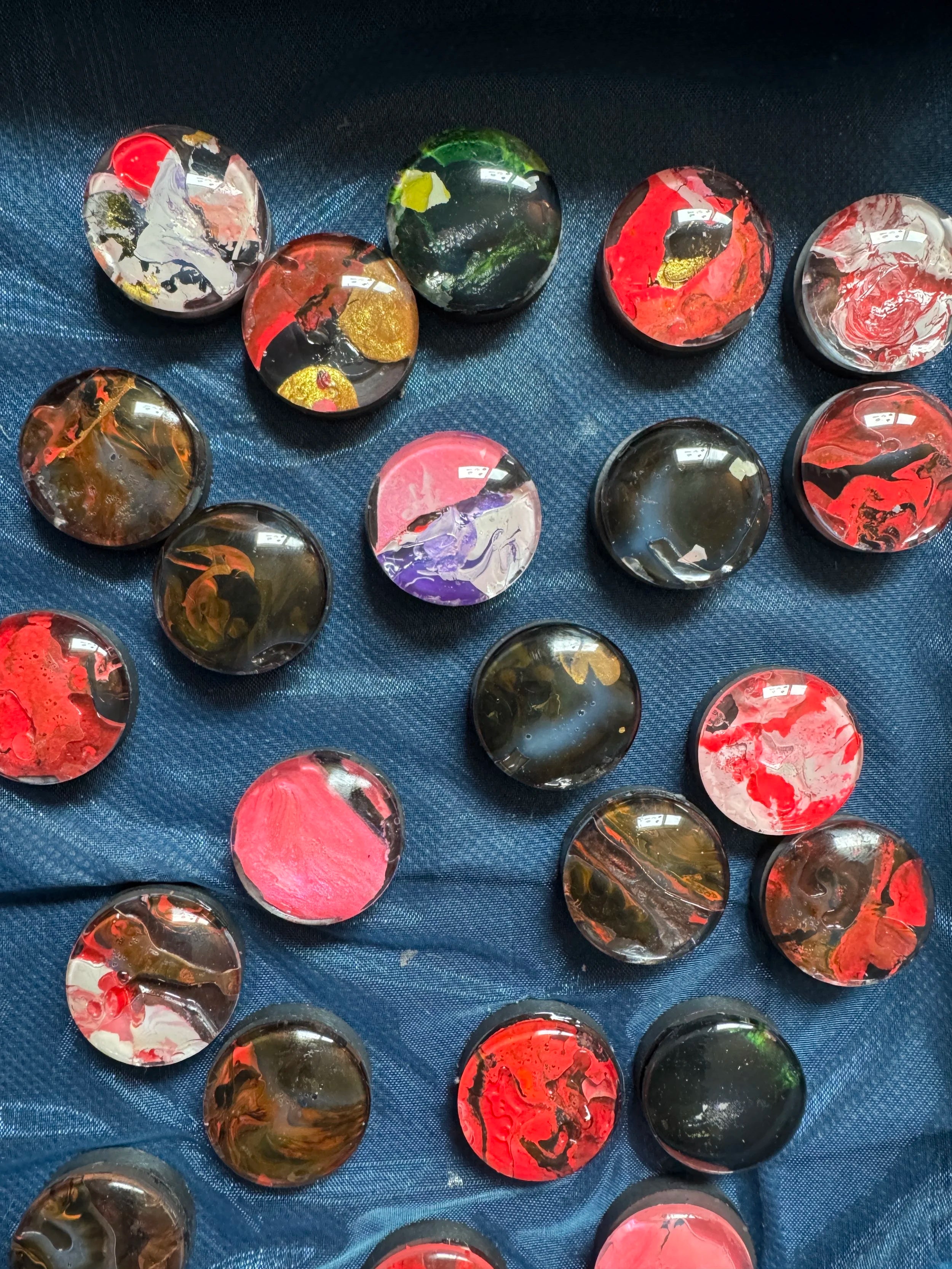 Upcycled Strong Magnets - 1" - Mystery Packs - Set of 4 or 8