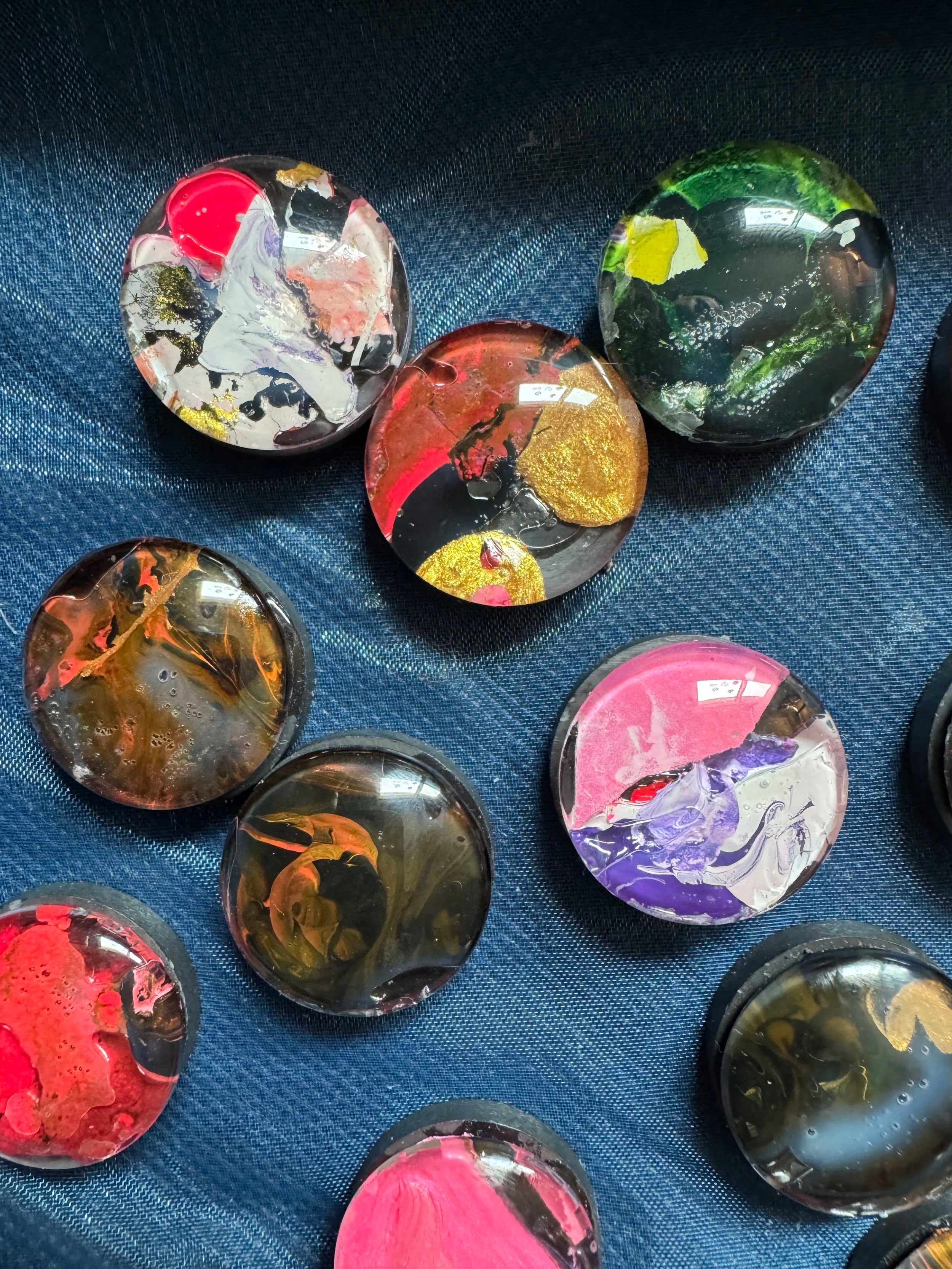 Upcycled Strong Magnets - 1" - Mystery Packs - Set of 4 or 8