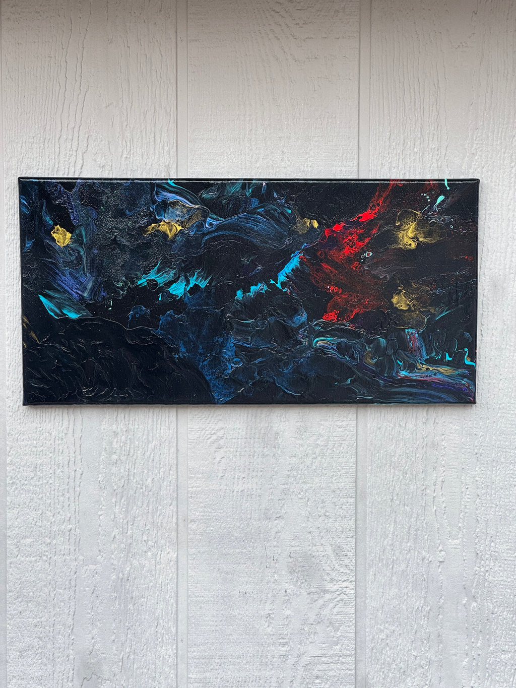 Abstract Northern Light Painting - 10"x20"