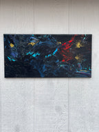 Abstract Northern Light Painting - 10"x20"