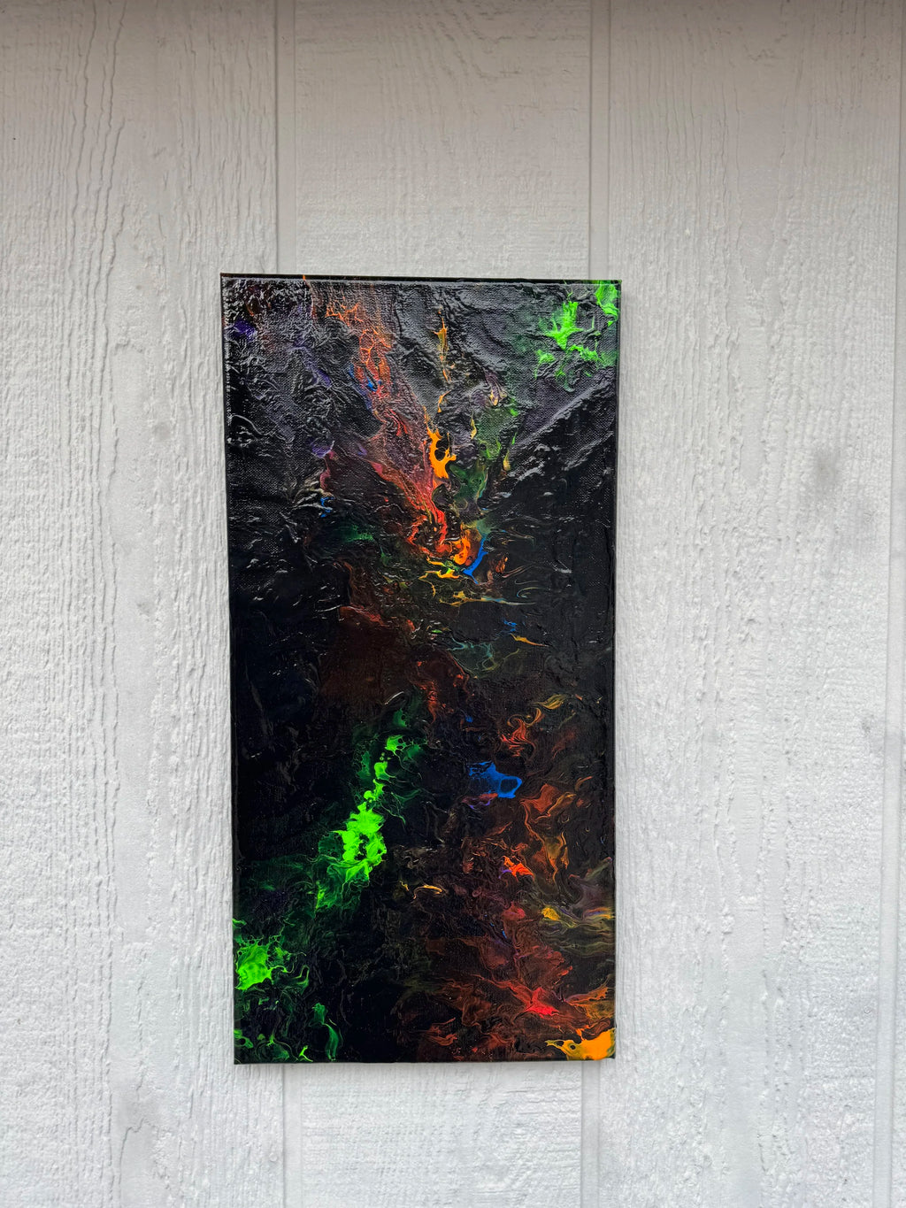 Neon Northern Lights Painting - 10"x20"