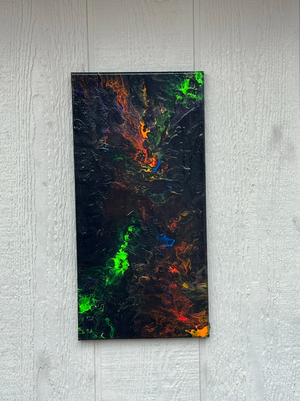 Neon Northern Lights Painting - 10"x20"